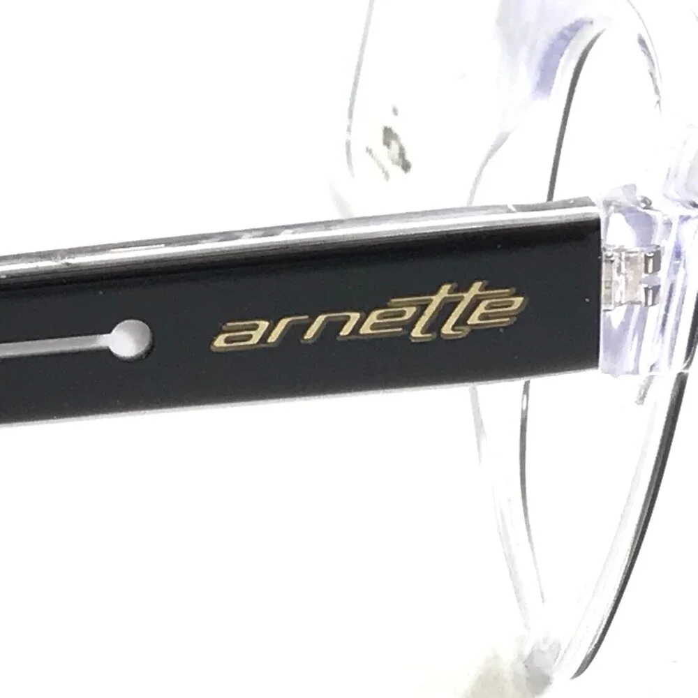 Arnette Small Eyeglasses Frames HIGH HAT 7086 1007 Black White Purple 49-17-135